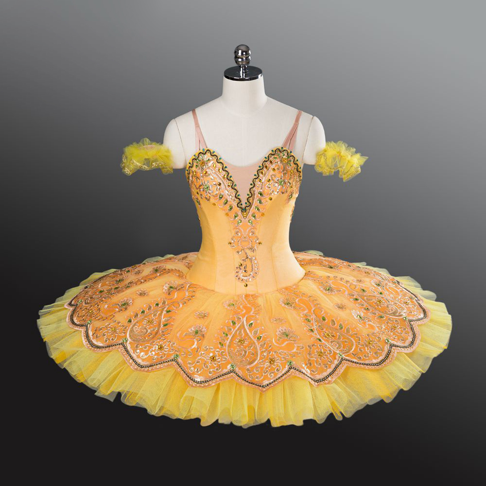 ballerina cheer dance costumes factory for yellow classical