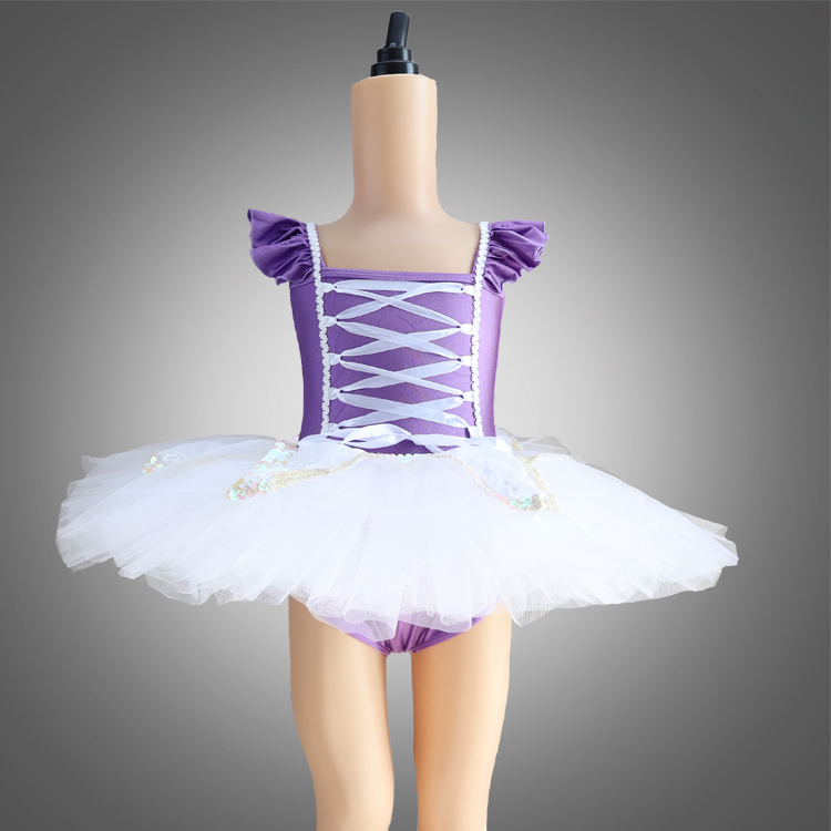  new wholesale kids ballet tutu purple tutu dress f