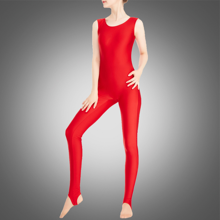 Girl stirrup dance unitards in spandex unitard