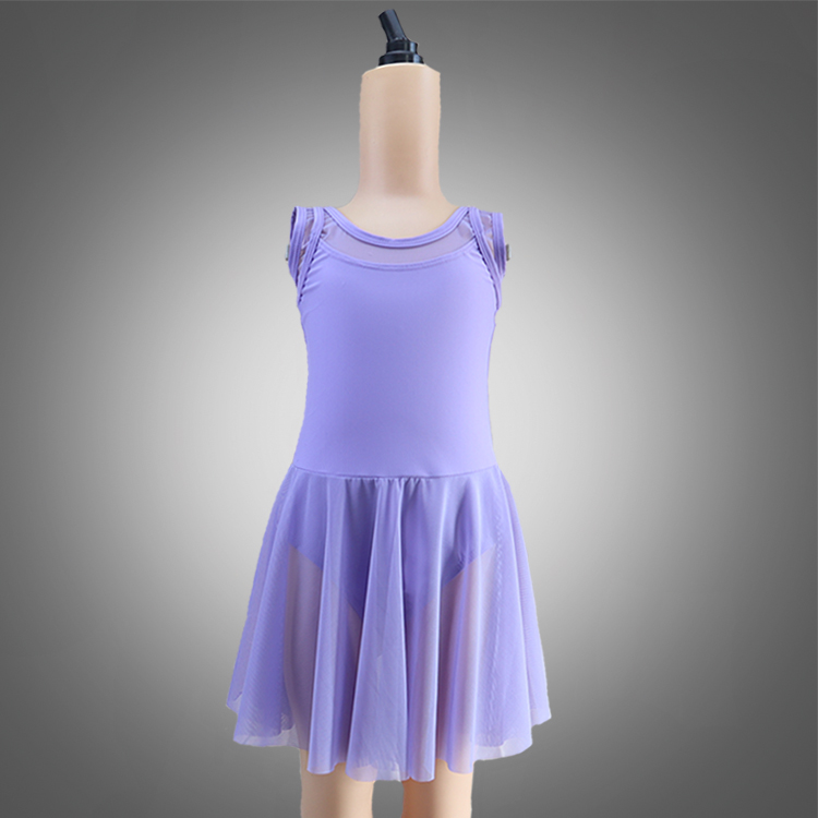 Mesh girls dance costumes leotard dresses children