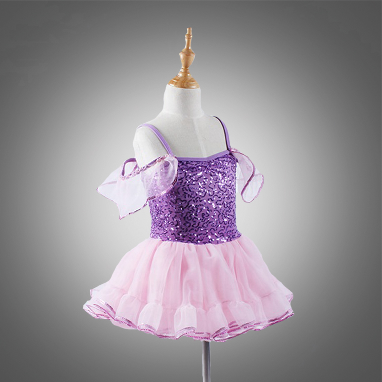 girl dance wear little cute girls dance dress glitter tutu