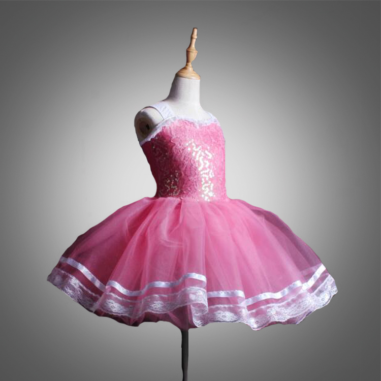 pink sequin leotard ballet tutu skirt lovely dance wear