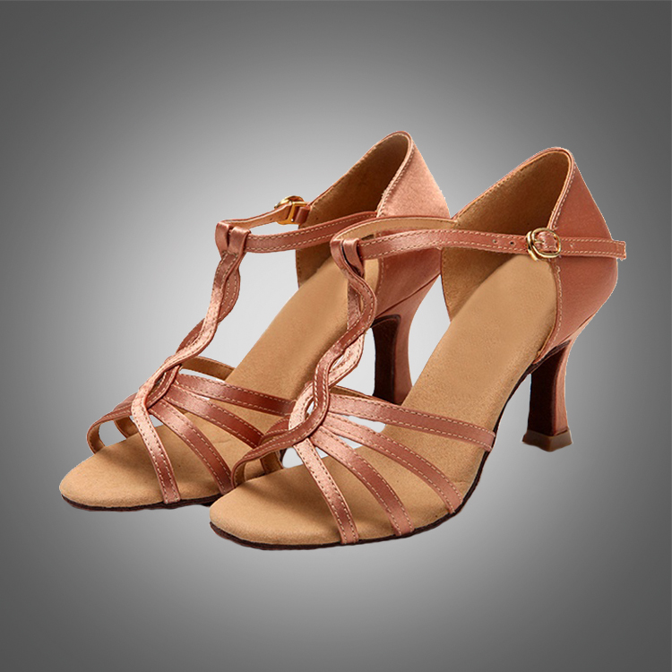 Satin Dance Shoes tan SALSA Dance Shoes