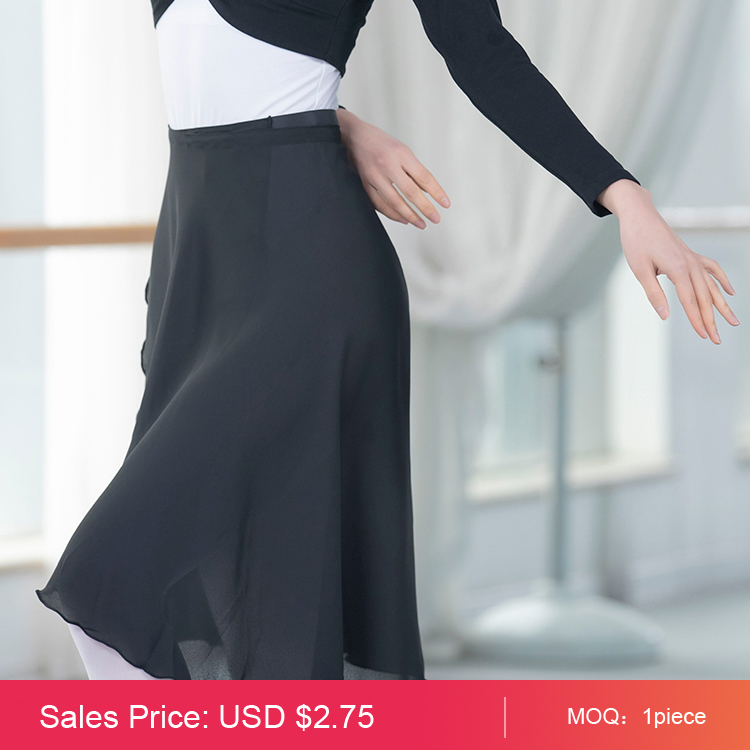 Teacher's long chiffon wrap dance skirt